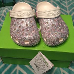Glitter Crocs.